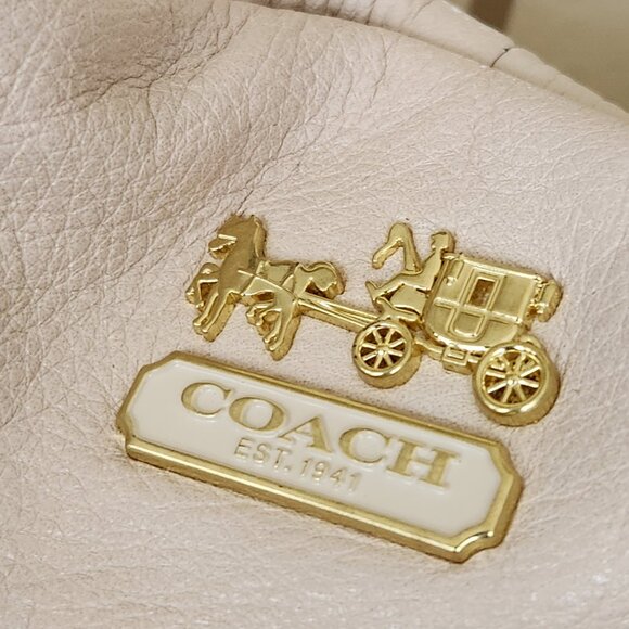 Euc Coach Madison Isabelle Off-White Leather Shoulder Bag/Handbag Purse - Picture 4 of 16